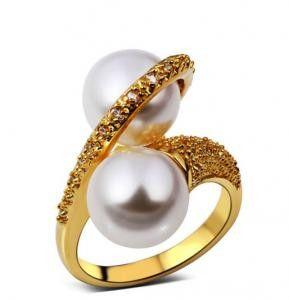 خاتم زركون بيرل خواتم متوفر 1 لون ذهبي 7