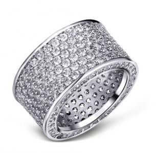 دبله زركون عريضه خواتم متوفر 1 لون فضي 7