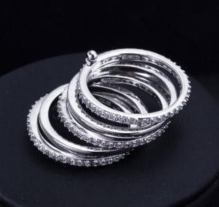 دبله زركون 6 قطع خواتم متوفر 1 لون