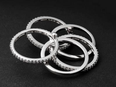 دبله زركون 6 قطع خواتم متوفر 1 لون