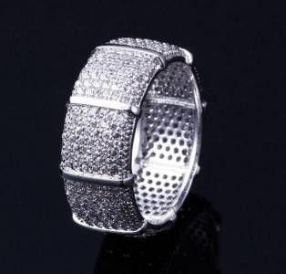 دبله زركون وذ لاينز خواتم متوفر 1 لون فضي 8