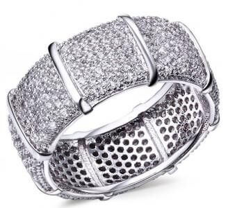 دبله زركون وذ لاينز خواتم متوفر 1 لون فضي 7