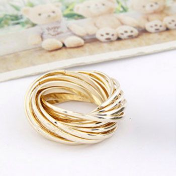 خاتم ميني ميتالز خواتم متوفر 1 لون ذهبي 9