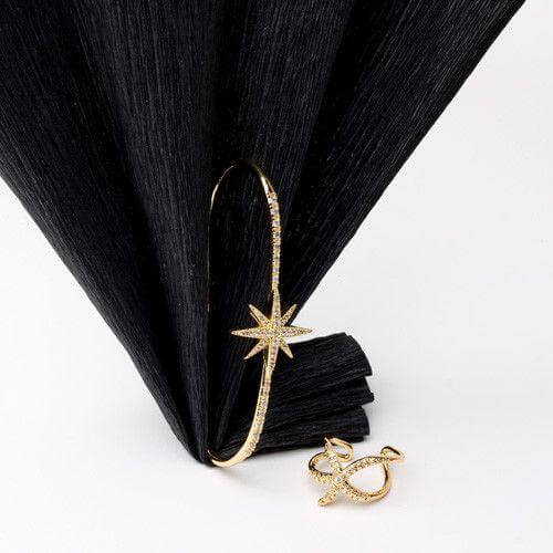 خاتم واسوارة نص الكف زركون خواتم متوفر 2 لون