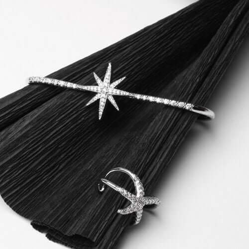 خاتم واسوارة نص الكف زركون خواتم متوفر 2 لون