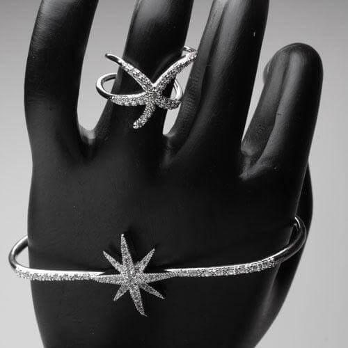 خاتم واسوارة نص الكف زركون خواتم متوفر 2 لون