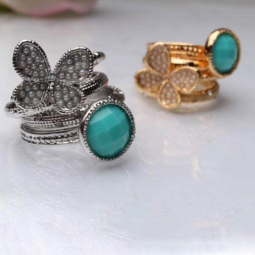 خواتم توينز باو اند ستون خواتم متوفر 2 لون