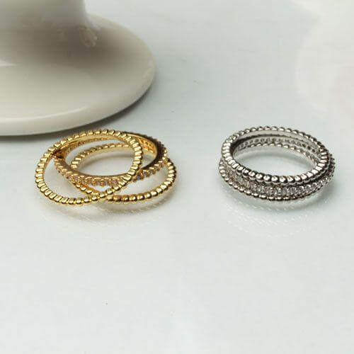 خواتم توينز زركون ناعمه خواتم متوفر 2 لون