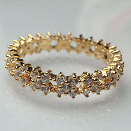 دبله زركون ناعمه خواتم متوفر 2 لون ذهبي 6