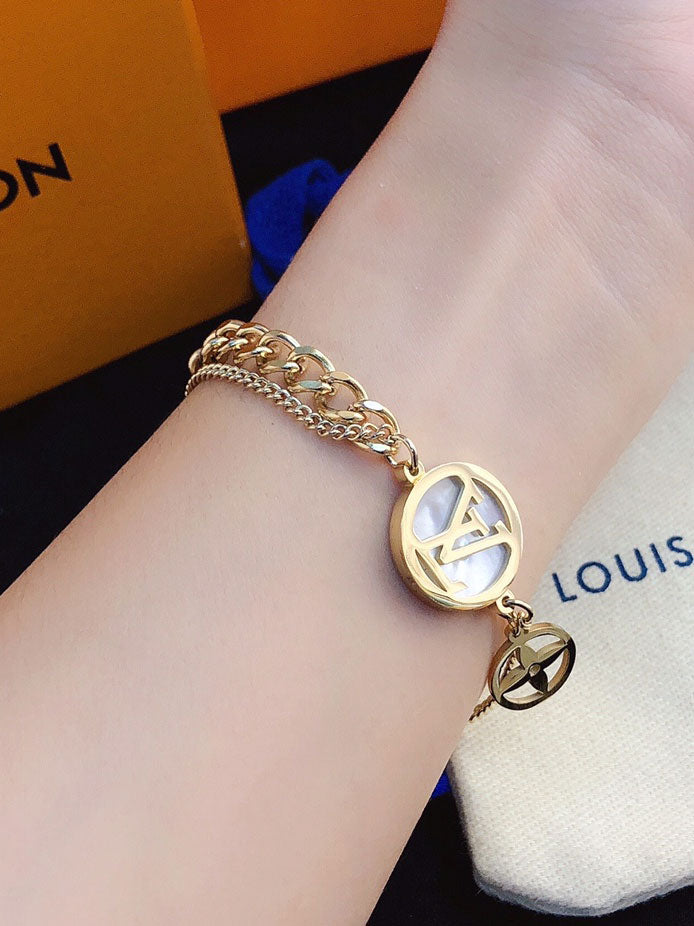 اساور لويس فيتون قولد اند وايت شيل اسواره louis vuitton