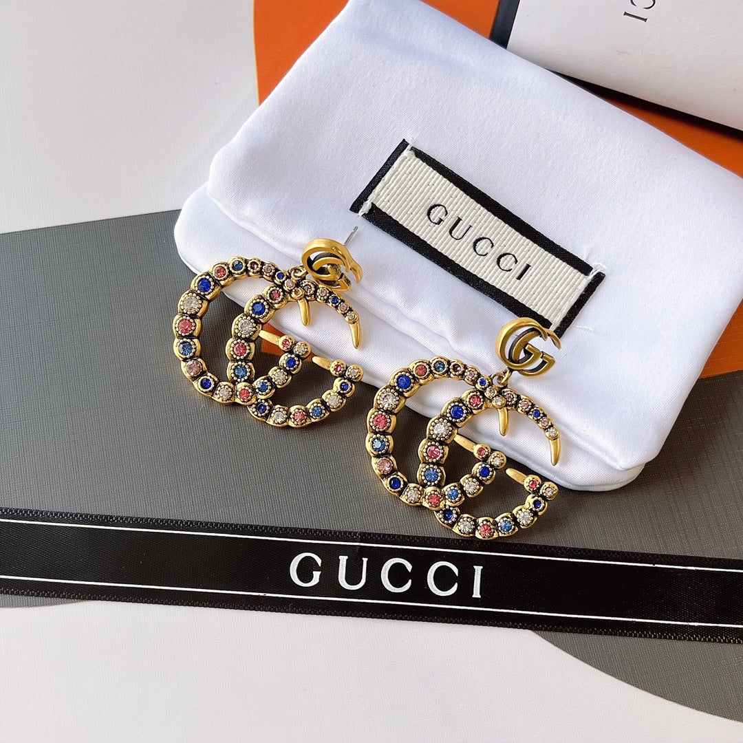 حلق قوتشي انتيك كبير حلق gucci