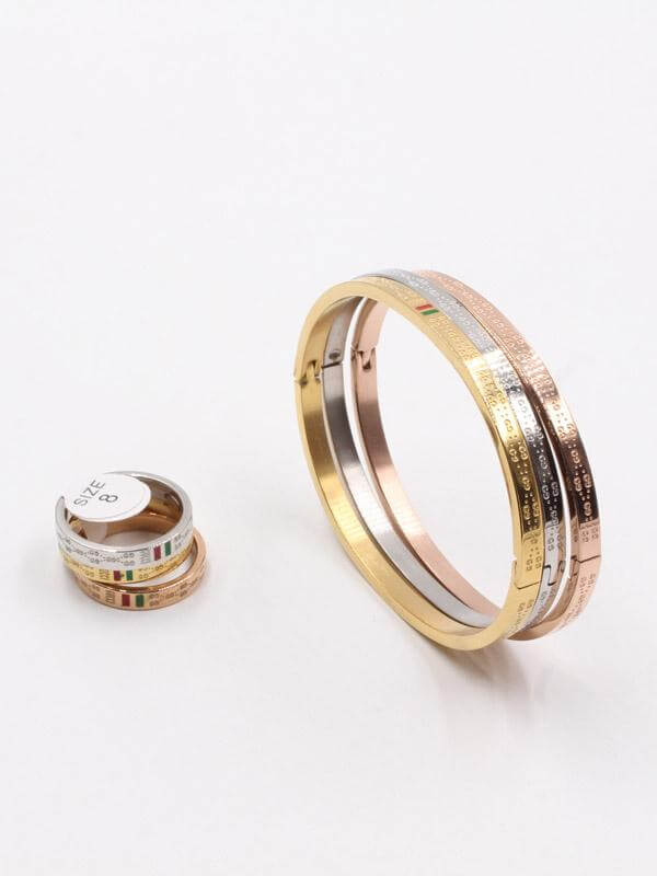 اساور قوتشي وخواتمها 6 قطع اسواره gucci