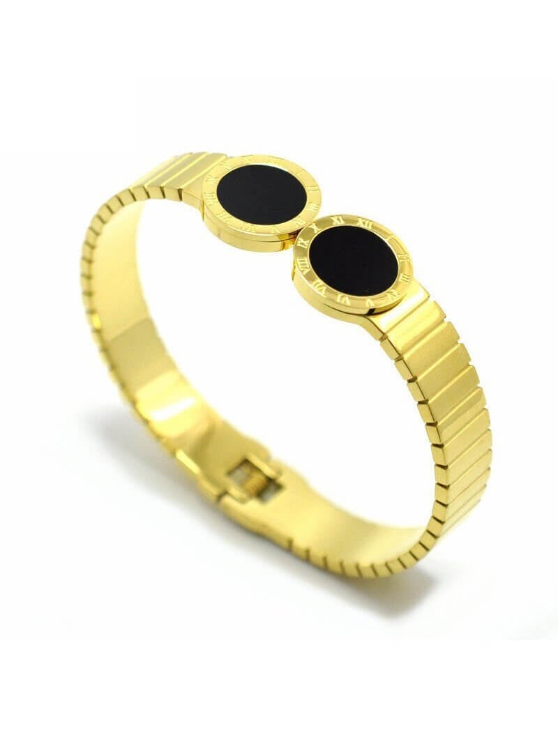 اسوارة بولقري عريضة اسواره متوفر 1 لون اسود ذهبي