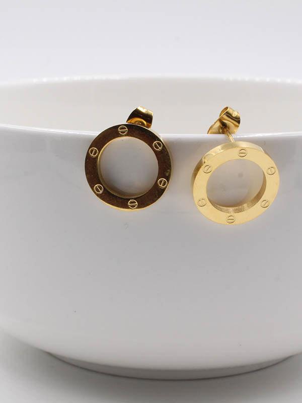 حلق كارتير ميتال مدور حلق CARTIER