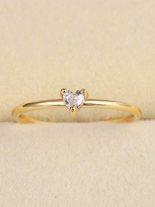 خاتم قلب زركون ناعم خواتم متوفر 1 لون