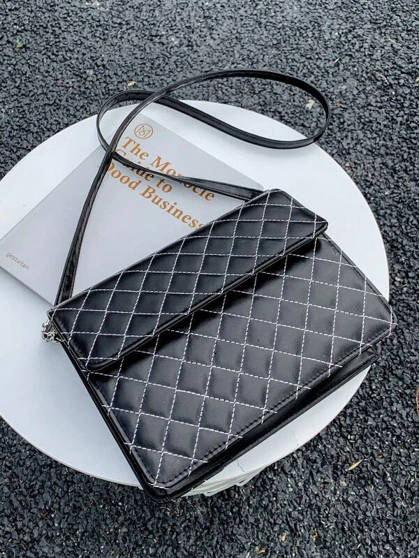 شنطة كتف بخطوط مربعة شنط وحقائب شنط