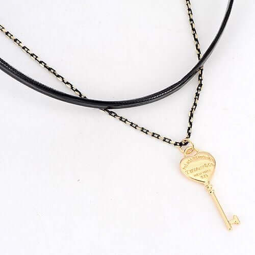 سلسال تيفاني طبقتين جلد سلسال tiffany