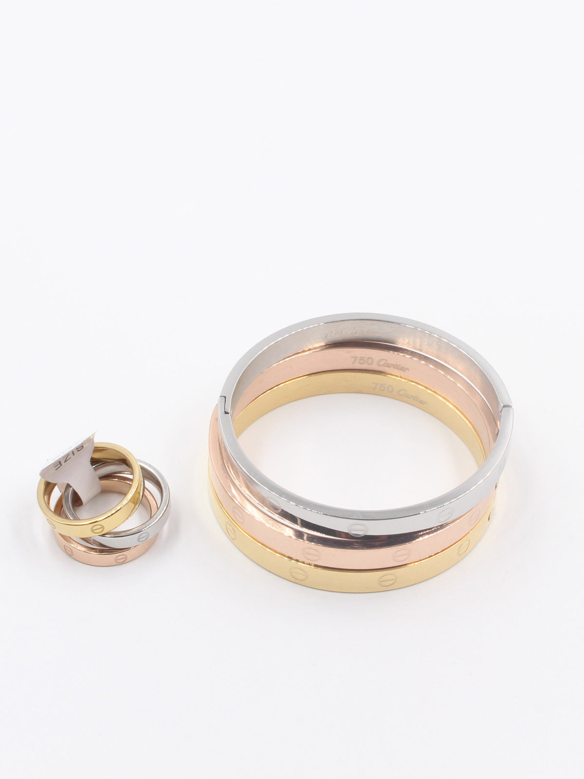 اساور كارتير نسائية مع خواتم 4 اسواره CARTIER