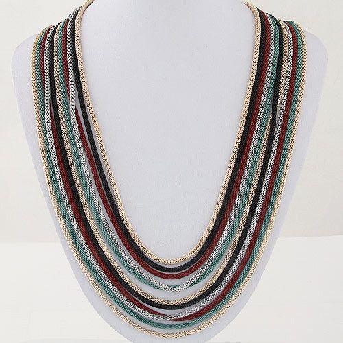 عقد ملون ادوار سلسال متوفر 2 لون