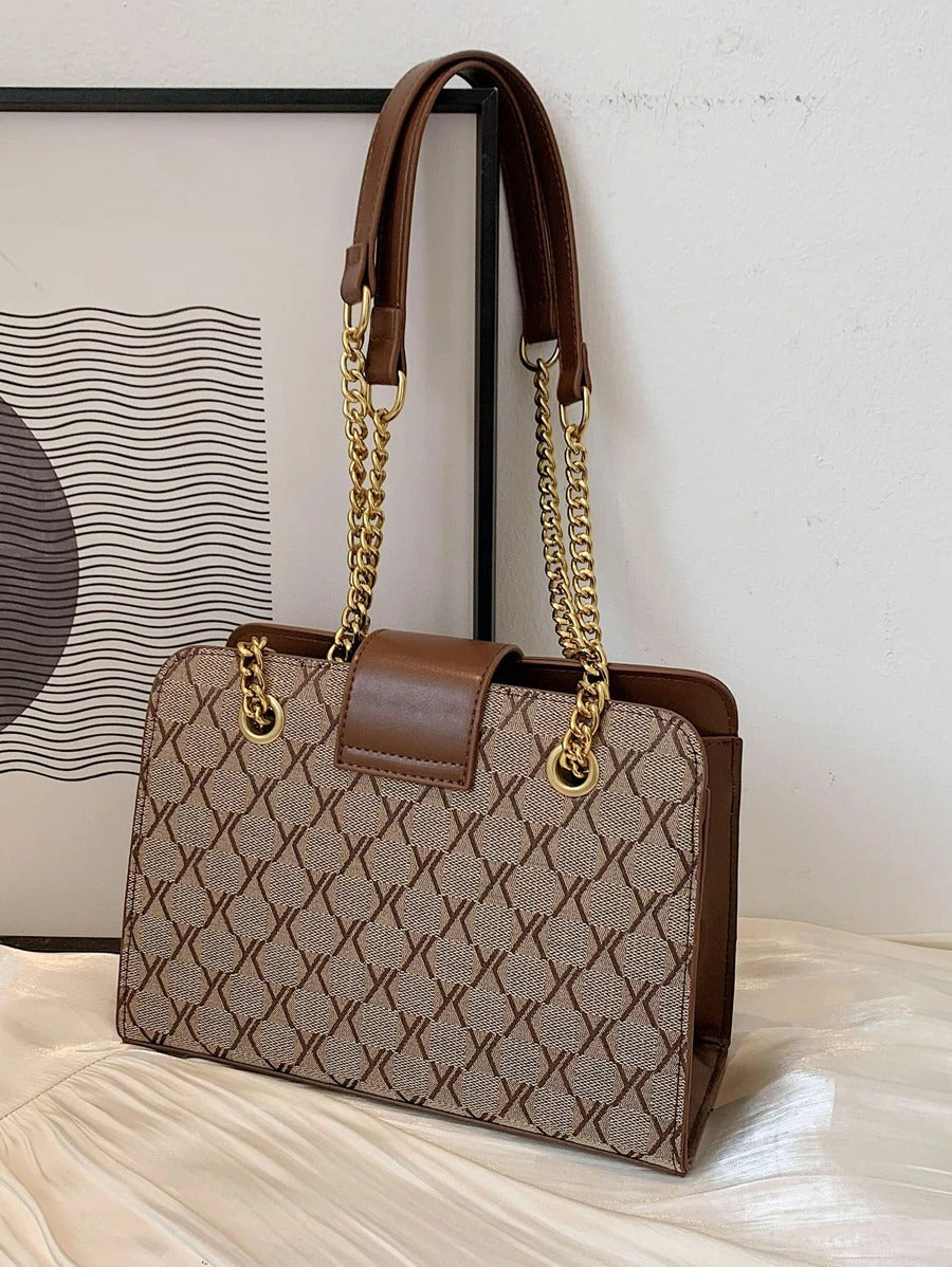 حقيبة الكتف بني شنط وحقائب شنط