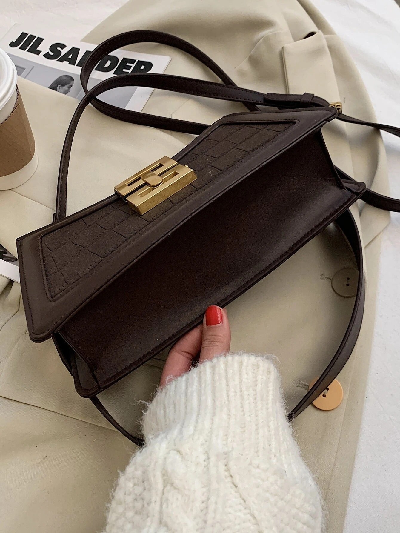 حقيبة باجيت جلد شنط وحقائب شنط