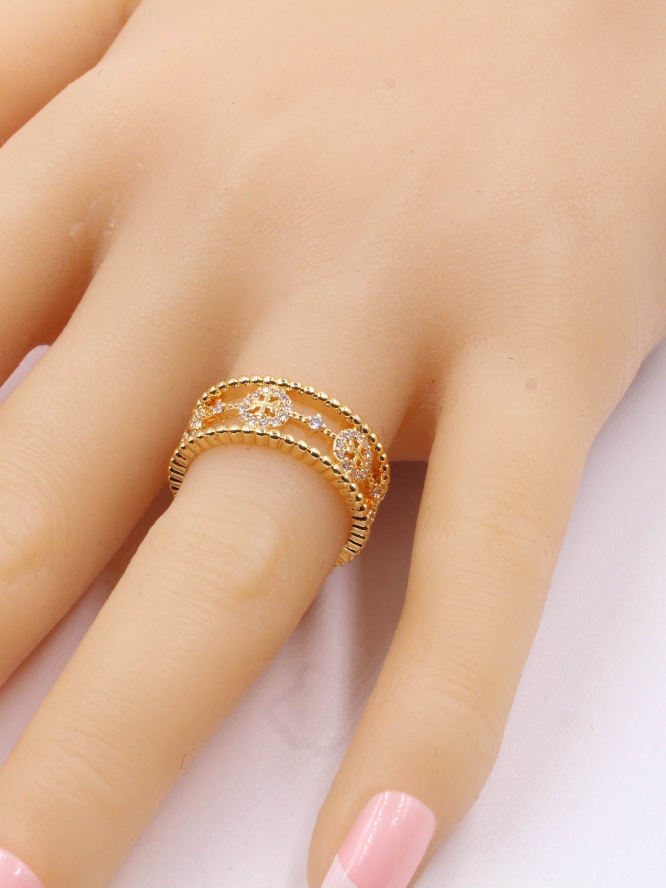 Tory Burch Cubic Zirconia Ring - خاتم توري بورش زركون خواتم tory burch