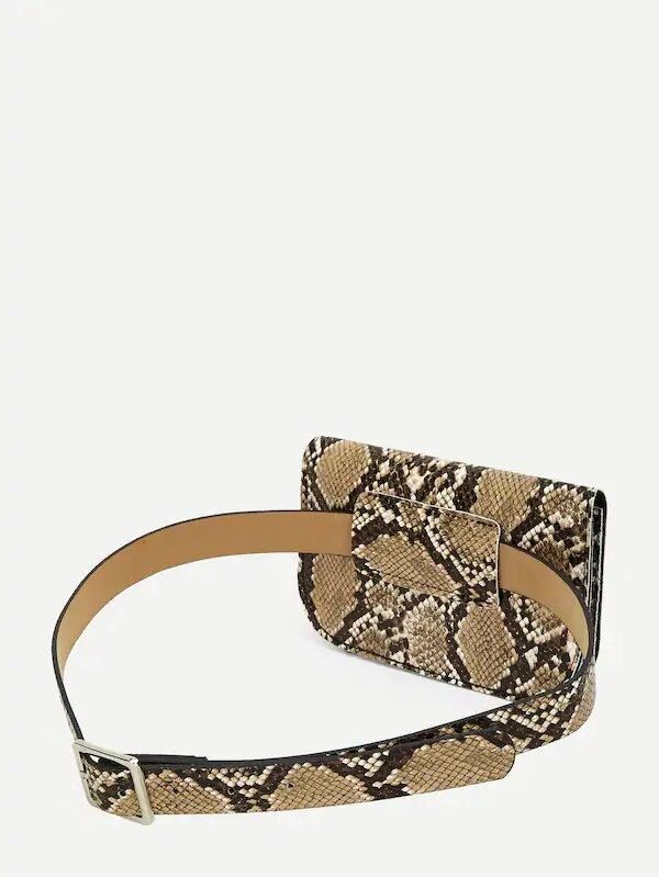 شنطة جلد ثعبان بحزام للخصر شنط وحقائب شنط