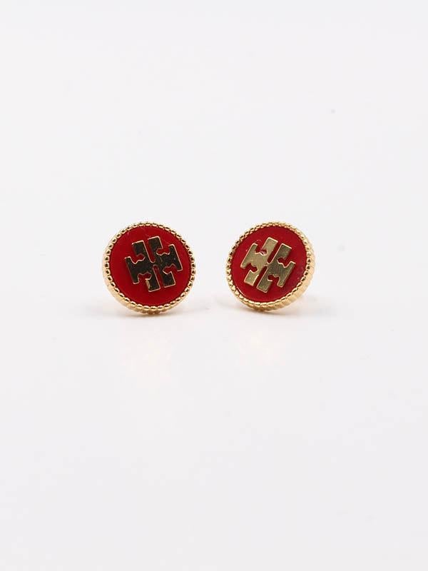 حلق توري بورش حلق tory burch احمر ذهبي