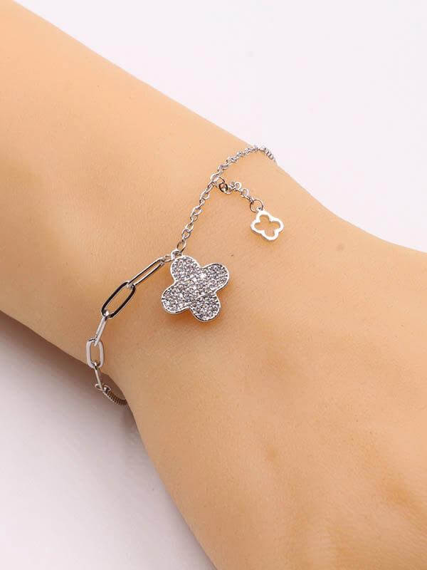 اسوارة فان كليف جنزير ناعم زركون اسواره van cleef