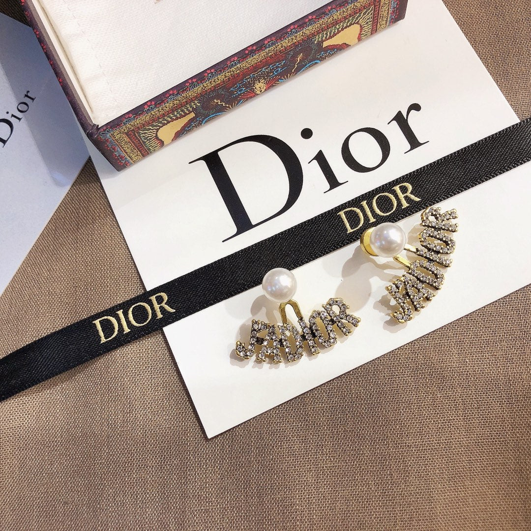 حلق ديور جادور انتيك دبل سايد حلق dior ذهبي