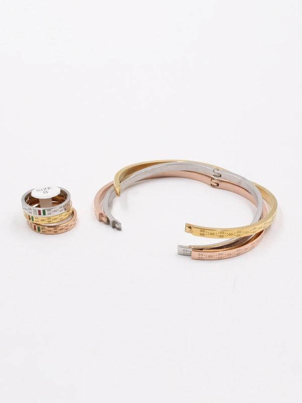 اساور قوتشي وخواتمها 6 قطع اسواره gucci