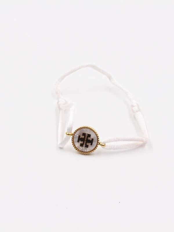 اسوارة توري بورش خيط اسواره tory burch ابيض ذهبي