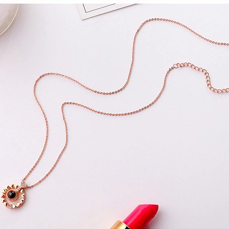 سلسال احبك بمائة لغه مدور قلوب سلسال متوفر 2 لون