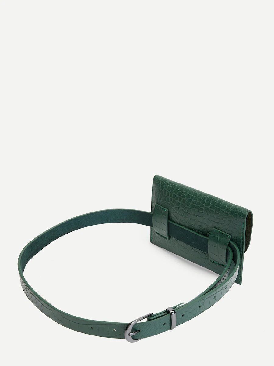 شنطة جلد ثعبان بحزام خصر شنط وحقائب شنط