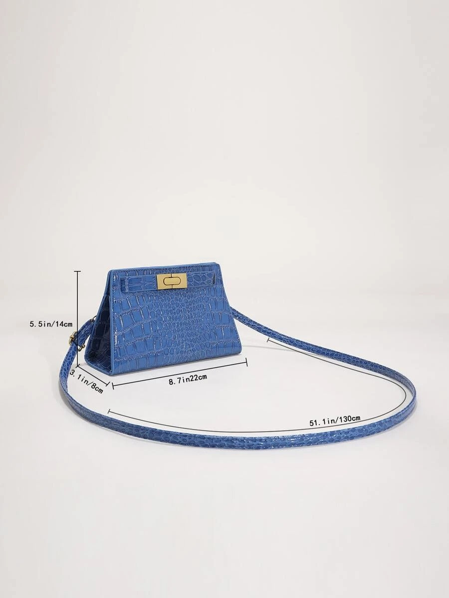 حقيبة مربعة ازرق شنط وحقائب شنط