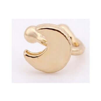 حلق فرده واحده صغير حلق متوفر 9 موديل هلال ذهبي