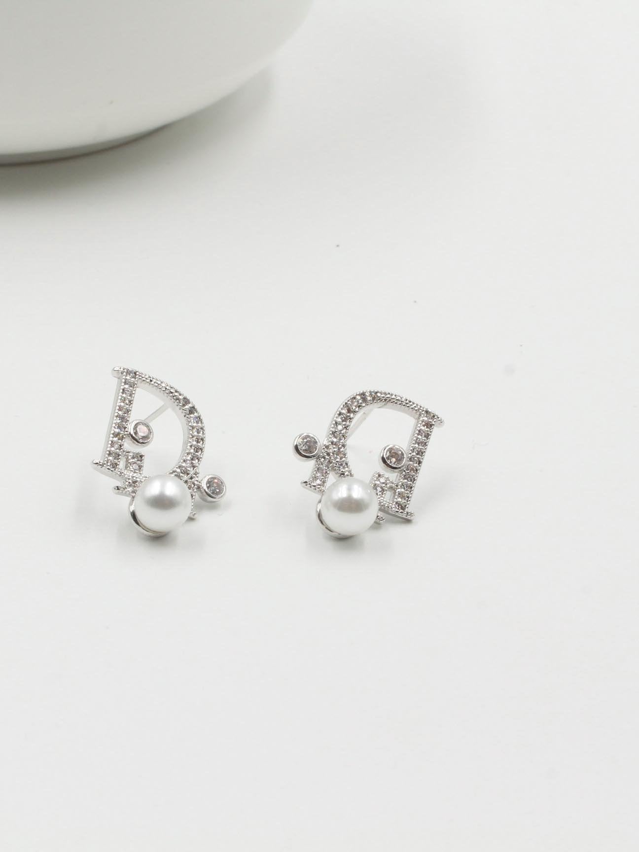 حلق ديور زركون ولولو حلق dior