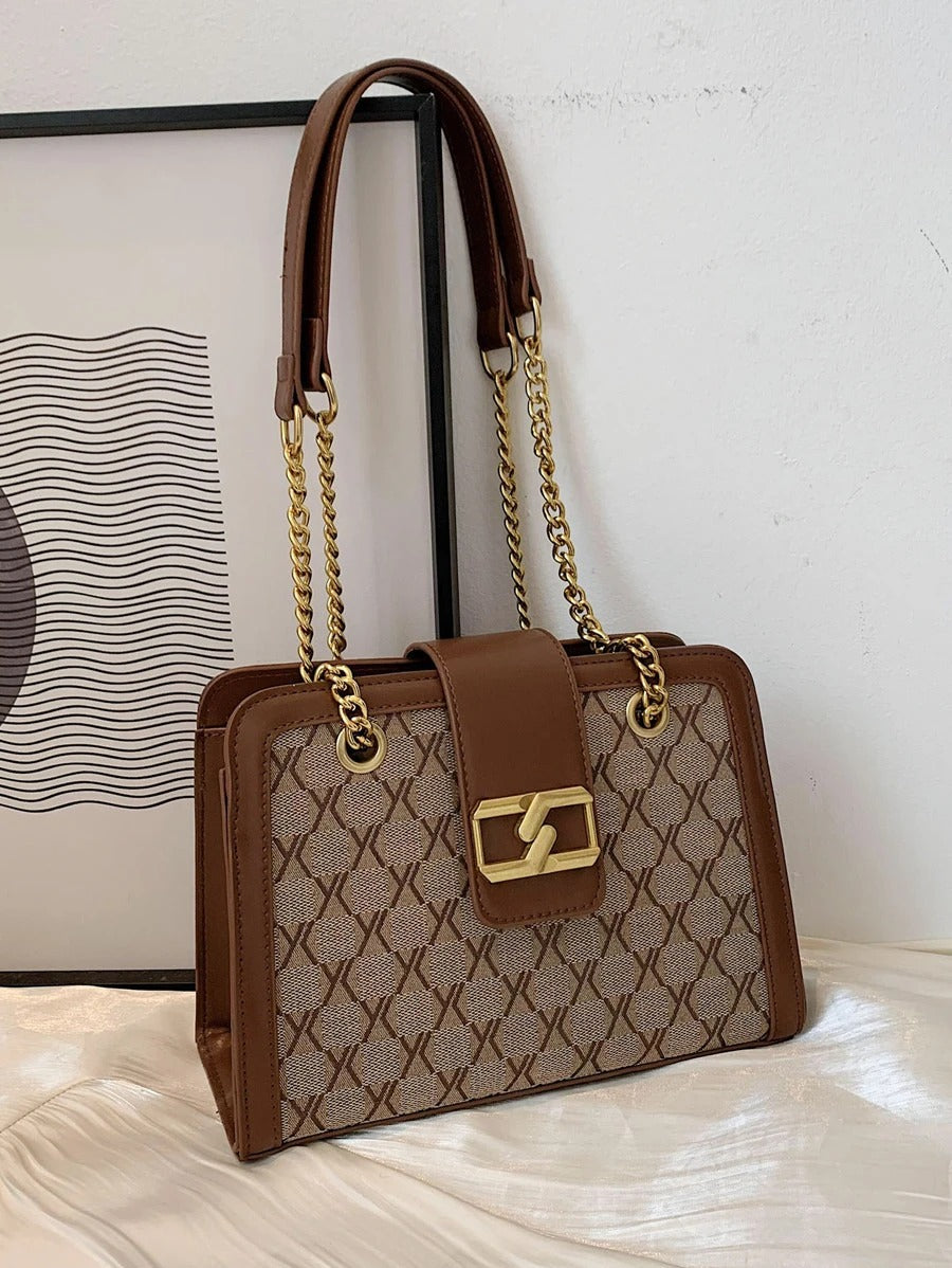 حقيبة الكتف بني شنط وحقائب شنط