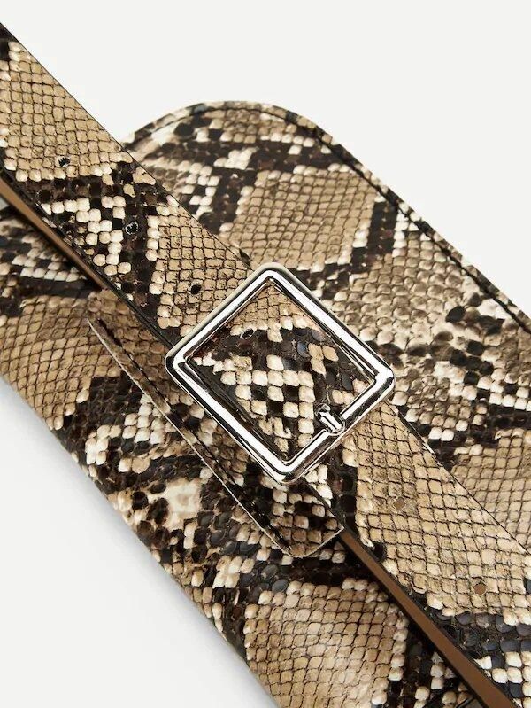 شنطة جلد ثعبان بحزام للخصر شنط وحقائب شنط