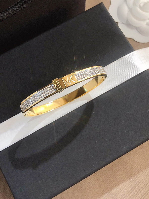 اسوارة مايكل كورس كريستال لوقو MK اسواره Michael Kors ذهبي