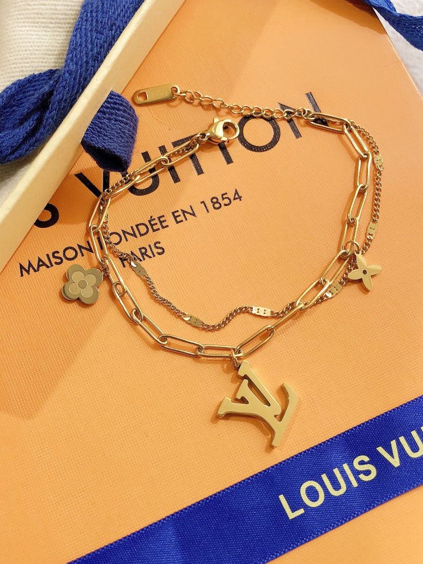 اساور لويس فيتون دبل شاين لوقو اسواره louis vuitton