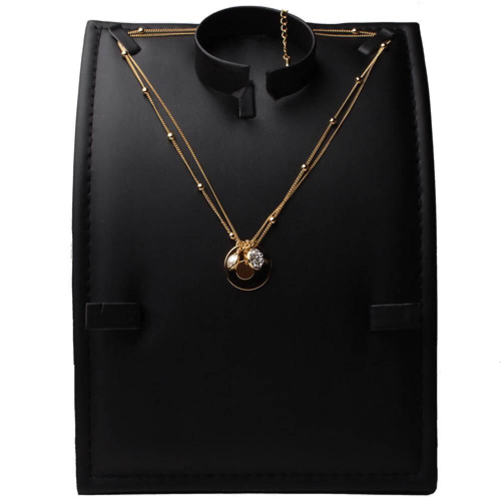 سلسال حلقه معدنيه بكرستال ولولو سلسال متوفر 2 لون ذهبي