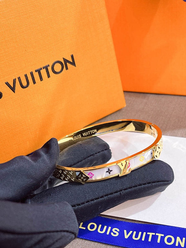 اسوارة لويس فيتون ابيض ذهبي اسواره louis vuitton