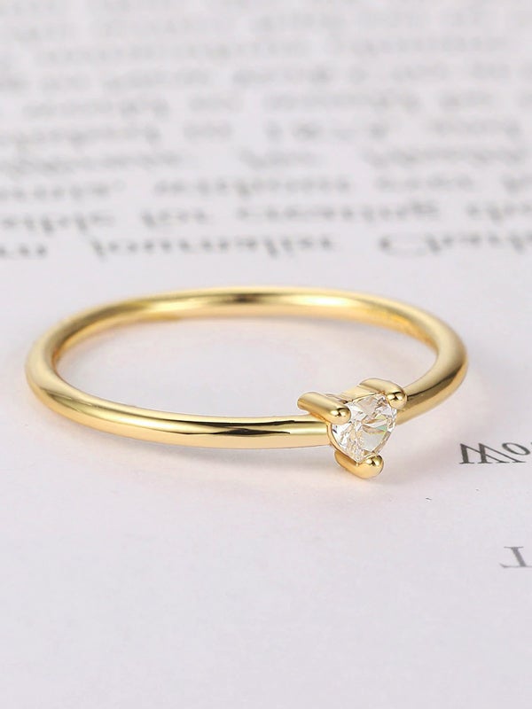 خاتم قلب زركون ناعم خواتم متوفر 1 لون