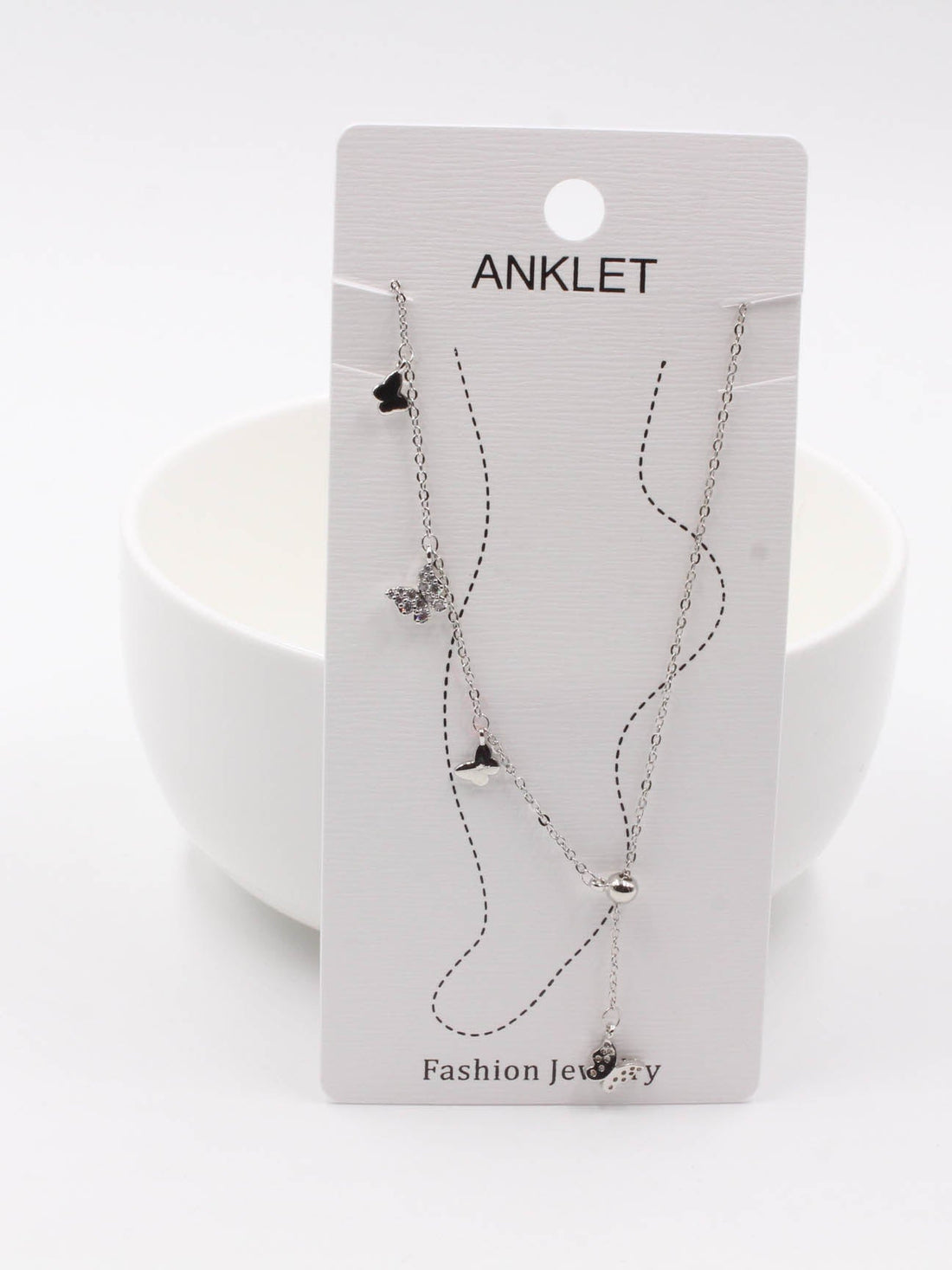 خلخال رجل فراشة زركون خلاخل موقع جويل فضي