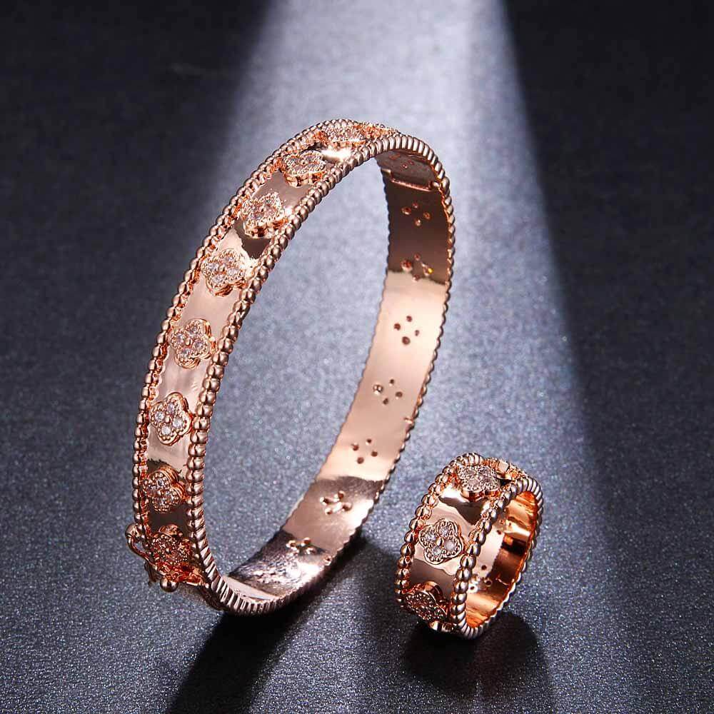 اسواره فان كليف مع خاتم زركون اسواره van cleef
