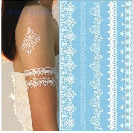 تاتو بلون ابيض تاتوو متوفر 9 موديل J005