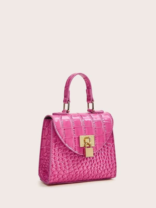 حقيبة كتف بنقشة جلد تمساح شنط وحقائب شنط