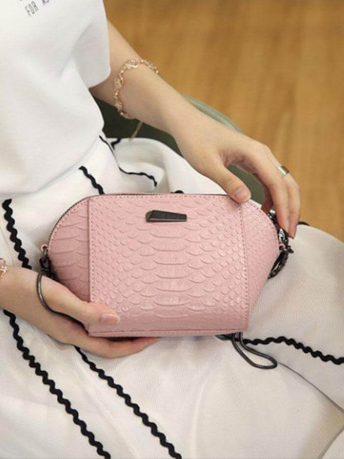 حقيبة يد جلد تمساح شنط وحقائب متوفر 3 لون وردي