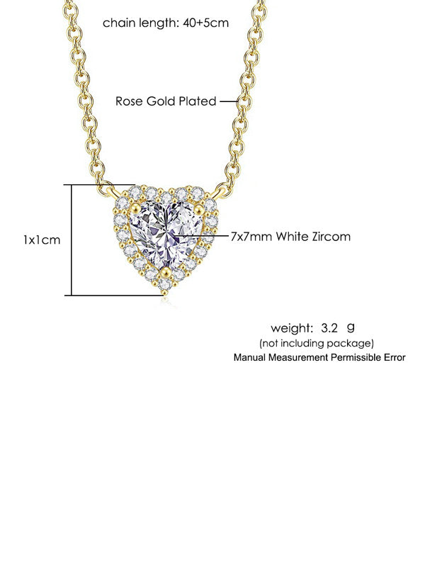 سلسال قلب زركون ناعم سلسال jewel